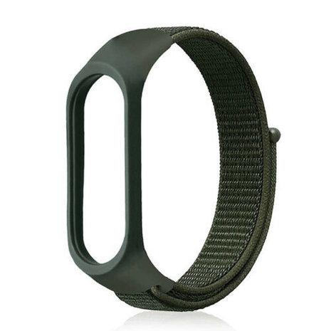 Strap-it Strap-it Bracelet nylon Xiaomi Mi Band 3/4 (vert armée)