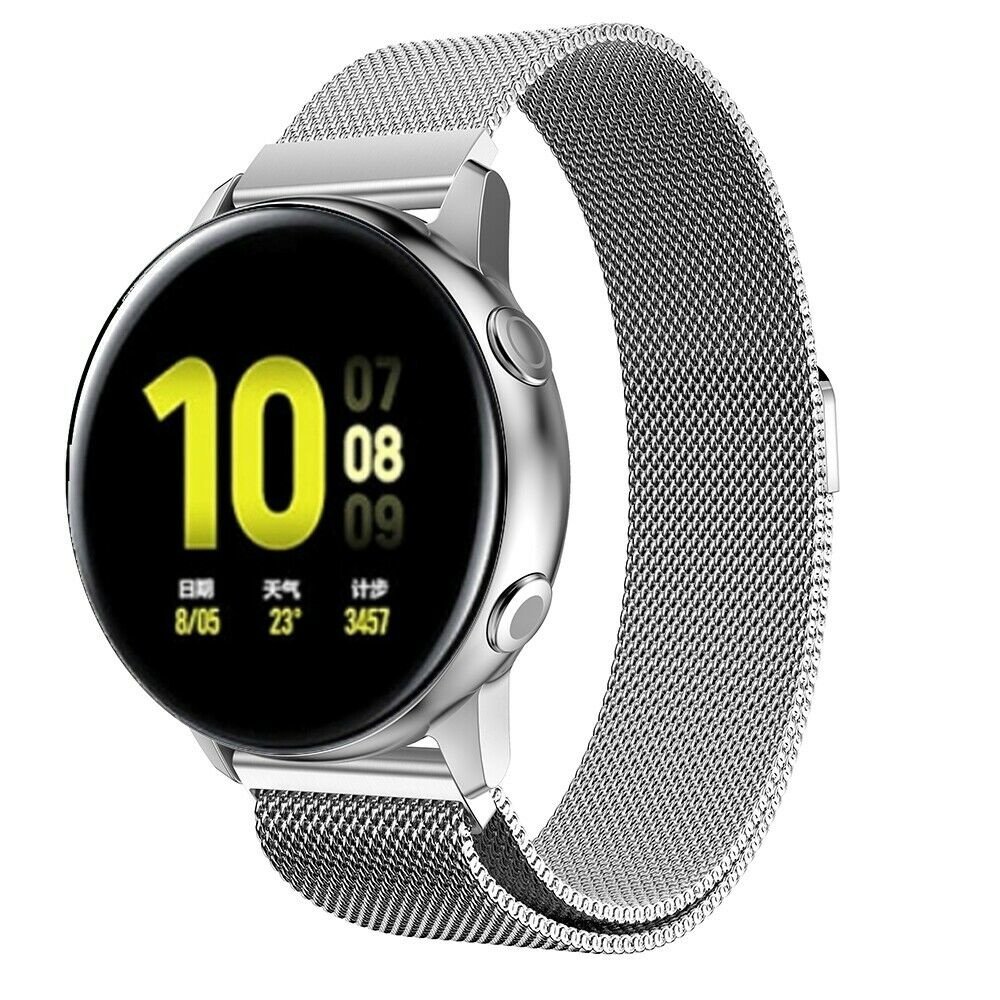 Strap-it Strap-it Bracelet Milanais Samsung Galaxy Watch Active (argent)