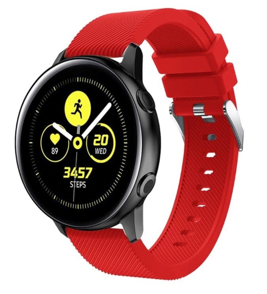 Strap-it Strap-it Bracelet silicone Samsung Galaxy Watch Active (rouge)