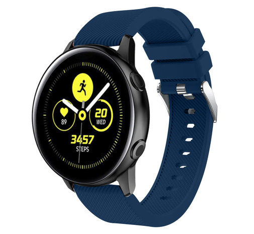 Strap-it Strap-it Bracelet silicone Samsung Galaxy Watch Active (bleu foncé)