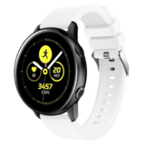 Strap-it Bracelet silicone Samsung Galaxy Watch Active (blanc)