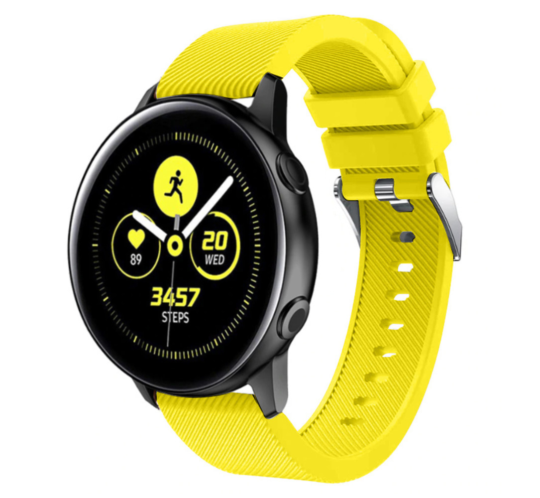 Strap-it Strap-it Bracelet silicone Samsung Galaxy Watch Active (jaune)