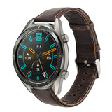 Strap-it Bracelet  cuir Huawei Watch GT 2 (marron foncé)