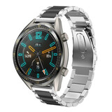 Strap-it Bracelet acier Huawei Watch GT 2  (argent/noir)