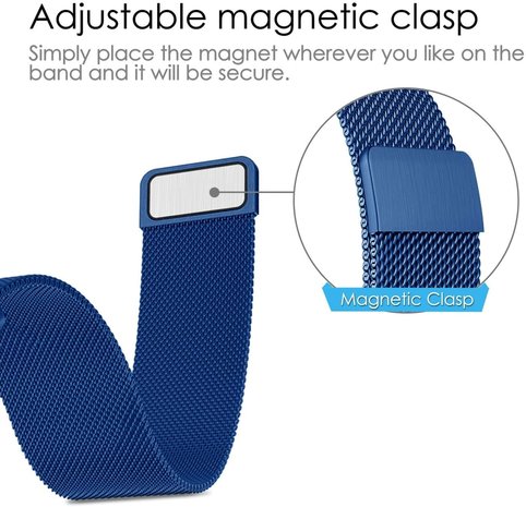 Strap-it Strap-it Bracelet Milanais Huawei Watch GT 2 (bleu)