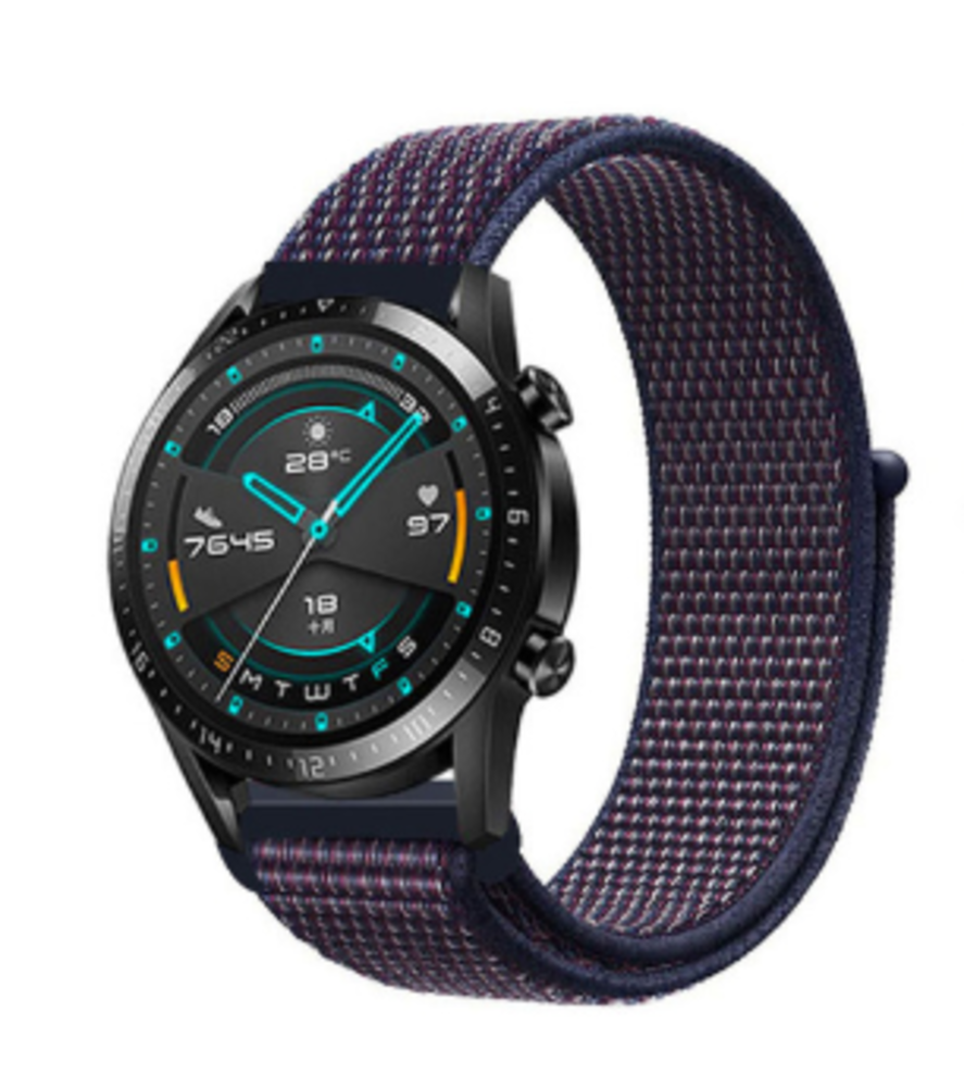 Strap-it Strap-it Bracelet nylon Huawei Watch GT 2 (violet-bleu) Strap-it Strap-it Bracelet nylon Huawei Watch GT 2 (violet-bleu)
