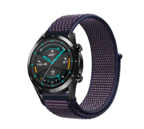 Strap-it Bracelet nylon Huawei Watch GT 2  (violet-bleu)
