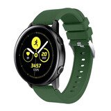 Strap-it Bracelet silicone Samsung Galaxy Watch Active (vert armée)