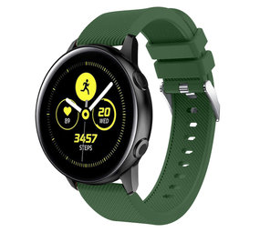 Strap-it Bracelet silicone Samsung Galaxy Watch Active (vert armée)