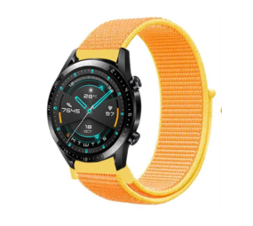 Strap-it Bracelet nylon Huawei Watch GT 2 (jaune clair)