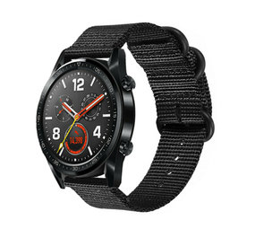 Strap-it Bracelet nylon boucle Huawei Watch GT 2 (noir)