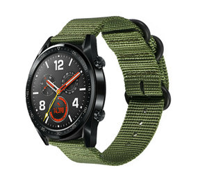 Strap-it Bracelet nylon boucle Huawei Watch GT 2 (vert)