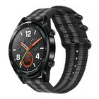 Strap-it Strap-it Bracelet nylon boucle Huawei Watch GT 2 (noir/gris)