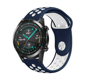 Strap-it Bracelet sport Huawei Watch GT 2 (bleu blanc) Strap-it Bracelet sport Huawei Watch GT 2 (bleu blanc)