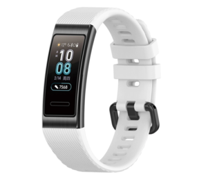 Strap-it Bracelet silicone Huawei Band 3/4 Pro (blanc)