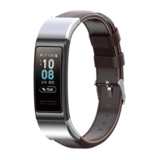 Strap-it Bracelet cuir Huawei Band 3/4 Pro (marron foncé)