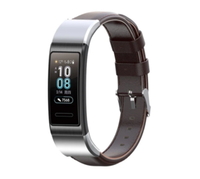 Strap-it Bracelet cuir Huawei Band 3/4 Pro (marron foncé)