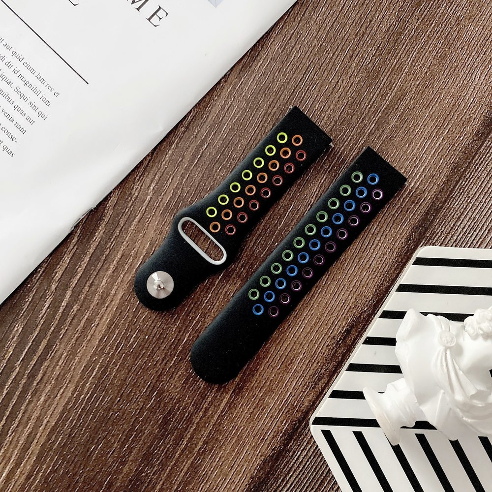 Strap-it Strap-it Bracelet sport Huawei Watch GT 2 (noir et multicolore)