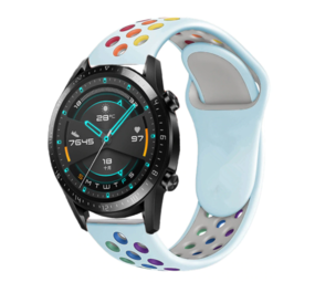 Strap-it Bracelet sport Huawei Watch GT 2 (bleu clair et multicolore) Strap-it Bracelet sport Huawei Watch GT 2 (bleu clair et multicolore)