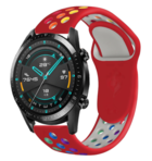Strap-it Strap-it Bracelet sport Huawei Watch GT 2 (rouge et multicolore)
