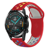 Strap-it Bracelet sport Huawei Watch GT 2 (rouge et multicolore) Strap-it Bracelet sport Huawei Watch GT 2 (rouge et multicolore)