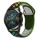 Strap-it Bracelet sport Huawei Watch GT 2 (vert armée et multicolore) Strap-it Bracelet sport Huawei Watch GT 2 (vert armée et multicolore)