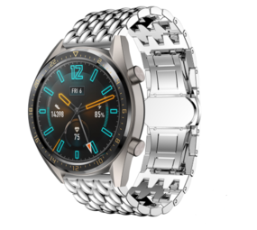 Strap-it Bracelet acier dragon Huawei Watch GT 2 (argent)