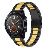 Strap-it Bracelet acier Huawei Watch GT 2 (noir/or)