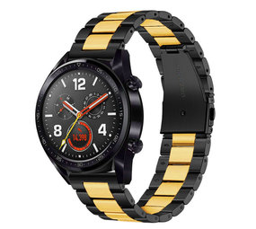 Strap-it Bracelet acier Huawei Watch GT 2 (noir/or)