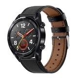 Strap-it Bracelet cuir Huawei Watch GT 2 (noir élégant)
