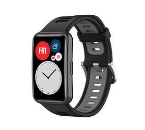 Strap-it Bracelet à boucle sport Huawei Watch Fit (noir/gris)