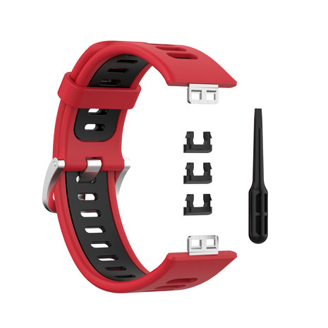 Strap-it Strap-it Bracelet à boucle sport Huawei Watch Fit (rouge/noir)