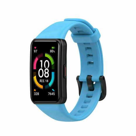 Strap-it Strap-it Bracelet silicone Huawei Band 6 (bleu clair)