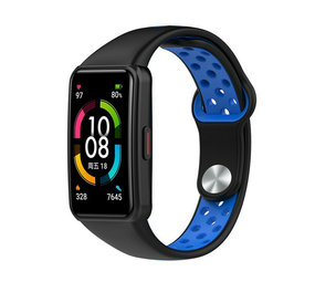 Strap-it Bracelet Sport Huawei Band 6 (noir/bleu)