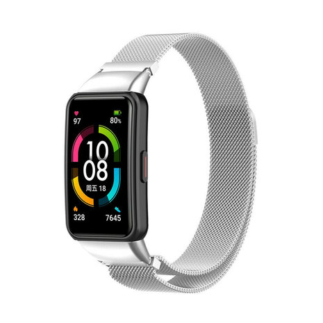 Strap-it Strap-it Bracelet Milanais Huawei Band 6 (argent)