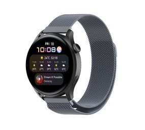 Strap-it Bracelet Milanais Huawei Watch 3 / 3 Pro (gris sidéral)