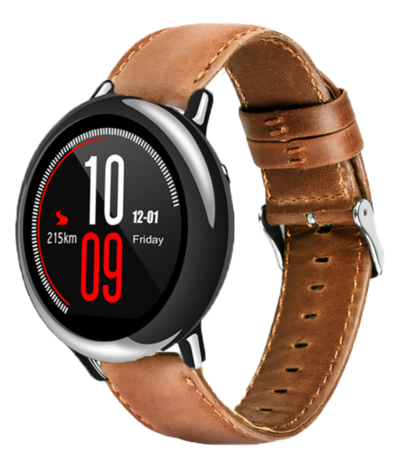 Strap-it Strap-it Bracelet cuir Xiaomi Amazfit Pace (marron)