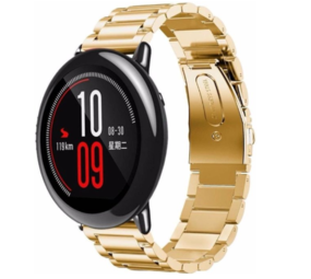 Strap-it Bracelet acier Xiaomi Amazfit Pace (or)
