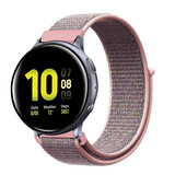 Strap-it Bracelet nylon Samsung Galaxy Watch Active (rose sable)