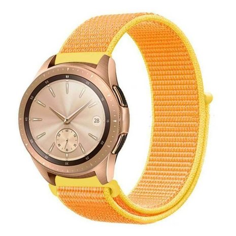 Strap-it Strap-it Bracelet nylon Samsung Galaxy Watch 42mm (jaune clair)