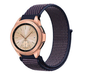 Strap-it Bracelet nylon Samsung Galaxy Watch 42mm (violet-bleu)