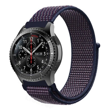 Strap-it Strap-it Bracelet nylon Samsung Galaxy Watch 46mm (violet-bleu)
