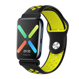 Strap-it Bracelet sport Oppo Watch (noir/jaune) 