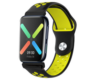 Strap-it Bracelet sport Oppo Watch (noir/jaune) 