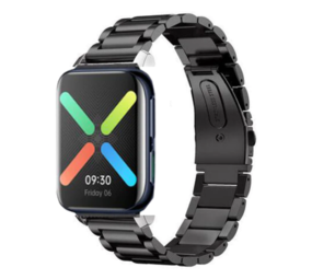 Strap-it Bracelet acier Oppo Watch (noir) 