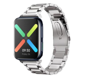 Strap-it Bracelet acier Oppo Watch (argent)