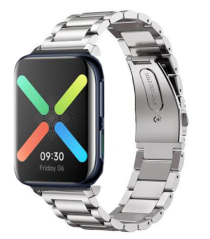 Strap-it Strap-it Bracelet acier Oppo Watch (argent)