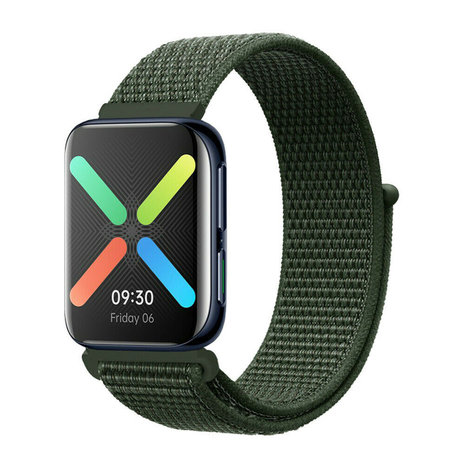 Strap-it Strap-it Bracelet nylon Oppo Watch (vert)