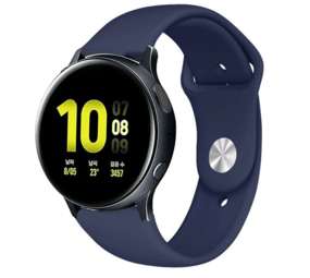 Strap-it Bracelet sport Samsung Galaxy Watch Active (bleu foncé)