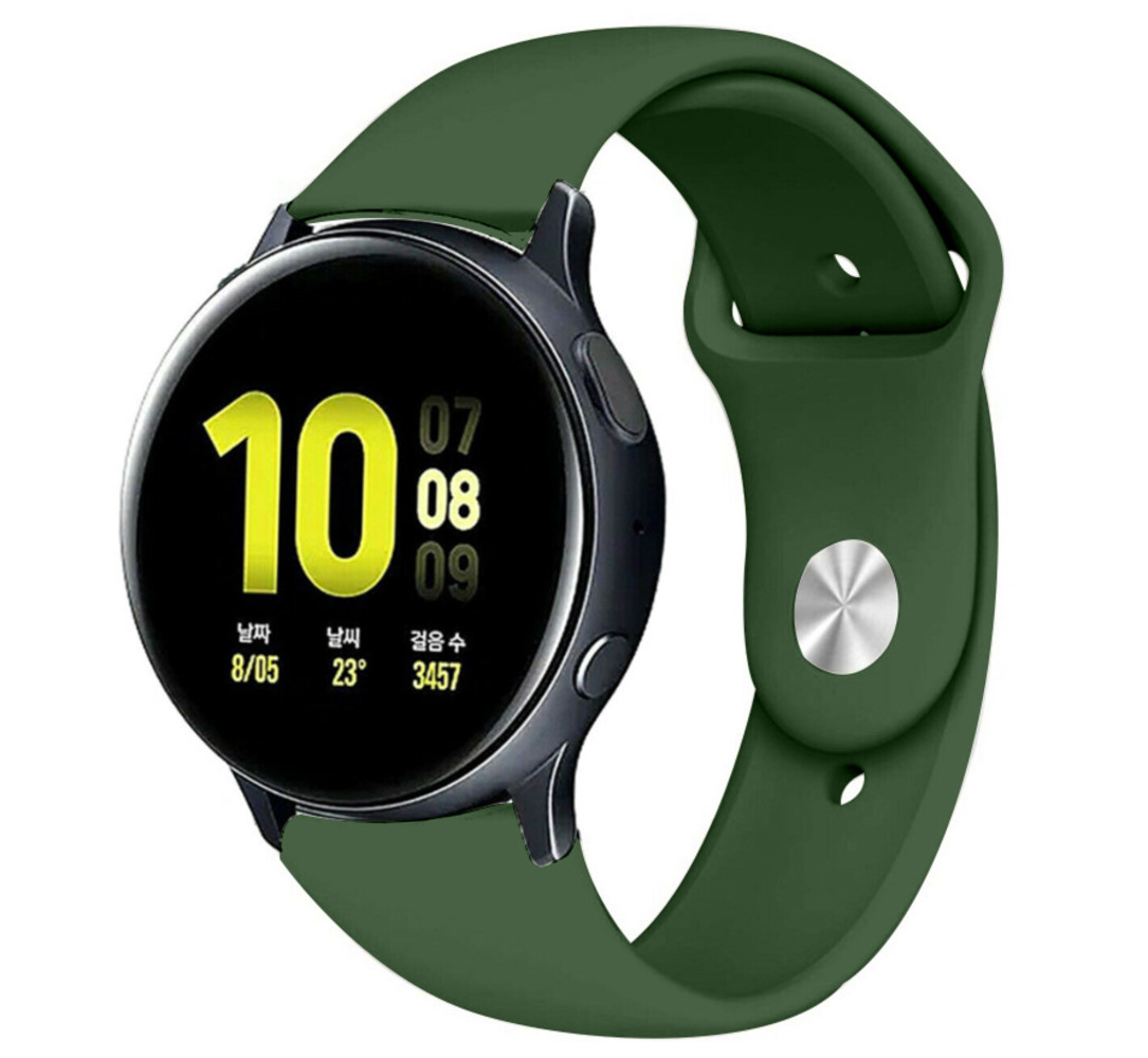 Strap-it Strap-it Bracelet Sport Samsung Galaxy Watch Active (vert armée) Strap-it Strap-it Bracelet Sport Samsung Galaxy Watch Active (vert armée)